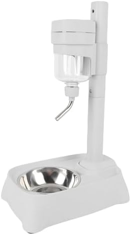 ANGGREK Pet Stagnant Water Dispenser, Versatile Automatic Easy Clean Dog Water Bottle Dispenser with Holder for Cats Dogs (Elegant Gray)