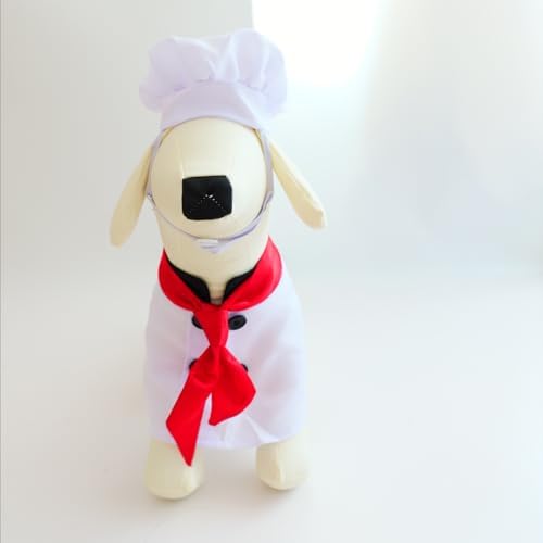 Dog Halloween Costumes Dog Chef Costume Halloween Pet Chef Costumes with Chef Hat Clothes Scarf for Halloween Pet Party Cosplay - Image 4