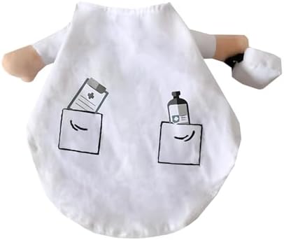 NACOCO Dog Cat Doctor Costume Pet Doctor Clothing Halloween Jeans Outfit Apparel (M) - Image 5