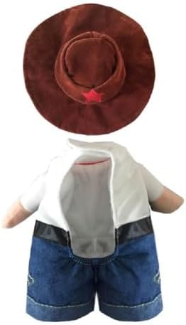 NACOCO Cowboy Costume with Hat for Cat and Small Dog - Halloween Clothes (Large) Blue - Image 4