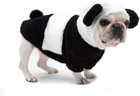 Panda Pet Costume for French Bulldog, Funny Panda Outfit, Dog & Cat Party Clothes, Halloween Cosplay (L) - Image 2