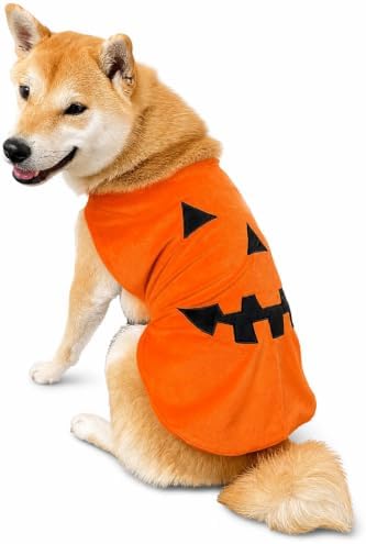 ComfyCamper Pumpkin Dog Cape Costume Pet Cosplay Halloween Costume, L by ComfyCamper