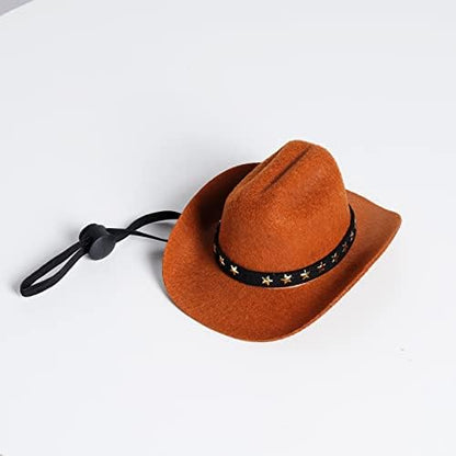 choyaxo Pet Cowboy Costume Halloween Costumes for Dogs Cat Cowboy Hat with Bandana Scarf (Medium) - Image 3