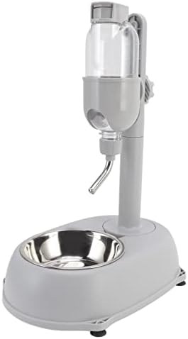 Dog Water Dispenser, Height Adjustable Pet Food Feeder Automatic Water Bottle Dispenser Standing Feeding Bowl for Cats Puppy Pets