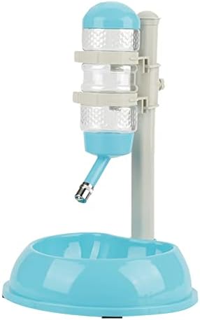 Pet Water Dispenser and Food Bowl, Pet Dog Cat Water Food Feeder Bowl Bottle Standing Dispenser, Height Adjustable Automatic Water Dispenser Feeding Station for Pets Cats Dogs