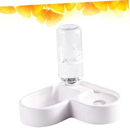VANZACK Automatic Water Feeding Bowl Pet Water Feeder and Food Feeder for Cats and Dogs Smooth Plastic Drinking Tool 8.26 X 8.26 X 8.18 in Home Decor