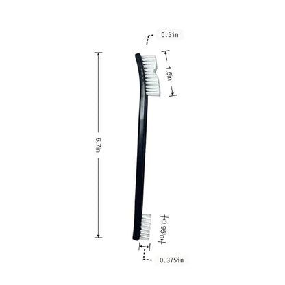 10 Nylon Brushes for Sneakers, Aquariums & Electronics – Non-Scratch, Includes Angled Brush for Bicycle Chains - Perfect for Tight Spaces - Car Detailing Nylon Brushes for Guns, Tiles & Car Interiors