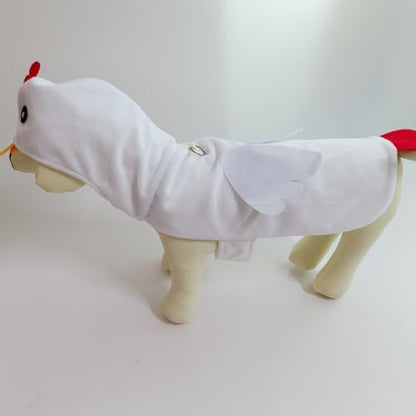 Dog Halloween Costumes Dog Chicken Costume Halloween Pet Clothes for Halloween Pet Party Cosplay (White, Large) - Image 2