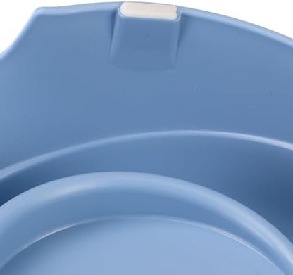 Ferplast Dry Food Dispenser for Dogs and Cats 3 Liter Zenith Practical pet Feeder Food Dispenser Biscuits for Animals, Transparent Tank with lid, Non-Slip Bottom, 20,2 x 29,2 x h 28,8 cm Blue