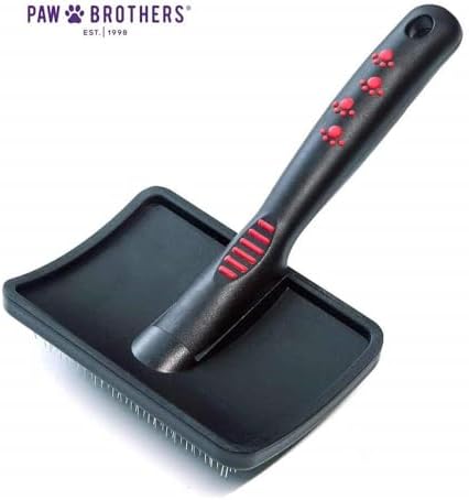 Paw Brothers Soft Pin Curved Slicker Brush for Dogs, Coated Tips, Maximum Coverage, Gentle on Skin, Size 3" x 5.5", Small - Image 3