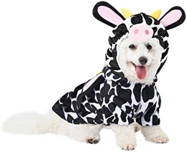 Spooktacular Creations Pet Dog Milk Cow Costume with 3D Cow Hood for Halloween Dress-up Party, Pet Carnival - Image 2