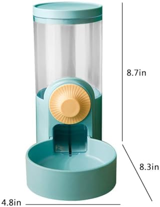 Aquarius CiCi Dog Cage Automatic Feeder Set, Food & Water Dispenser Hanging Bowls for Cage Crate Kennel (Green)