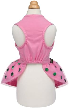 Fitwarm Jingle All the Way Dog Tutu Dress, Charming Christmas Clothes for Small Dogs Girl, Holiday Pet Outfit, Pink, Red, Green, Small - Image 2