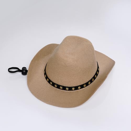 choyaxo Halloween Costumes for Dogs Cat Pet Cowboy Costume Cowboy Hat with Bandana Set for Halloween, Christmas, Holiday, Party, Cosplay (Khaki, Large) - Image 2