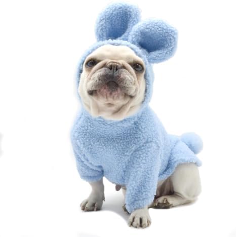 Rabbit Pet Costume for French Bulldog, Funny Rabbit Outfit, Dog & Cat Party Clothes, Halloween Cosplay (L) - Image 2