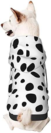 Fashion Pet Dog Cat Hoodies, Dalmation Print Pet Clothes Puppy Winter Sweatshirt Warm Sweater Coat Jacket XS by ZFYIPOK