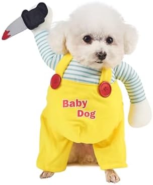 NACOCO Dog Halloween Costume Pet Knife Doll Cat Halloween Outfits Funny Party Cos-Playing Party for Small and Medium Dogs(L) by HOME
