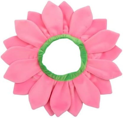 ComfyCamper Dog Pink Flower Neckpiece Costume - XS Small Medium XL XXL Bee Daisy Cosplay Halloween Costumes, XL by ComfyCamper