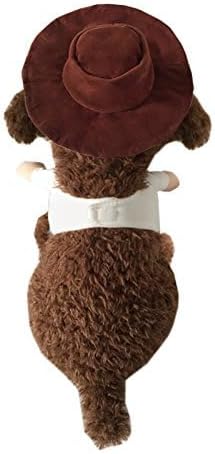 Hotumn Cowboy Dog Costume with Hat - Cat & Small Dog Halloween Costume (L) - Image 6