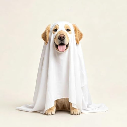 Ghost Dog Costume - White Pet Halloween Outfit by Unknown
