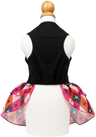 Fitwarm Spooky Cutie Halloween Dog Dress, Cute Halloween Costumes for Small Girl Dogs, Playful Pet Outfit, Black, Pink, White, Orange, Medium - Image 2