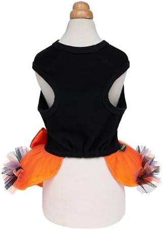 Fitwarm Halloween Cat Face Dog Dress, Funny Halloween Costumes for Small Dogs Girl, Pet Apparel, Black, Orange, Purple, Green, Small - Image 2