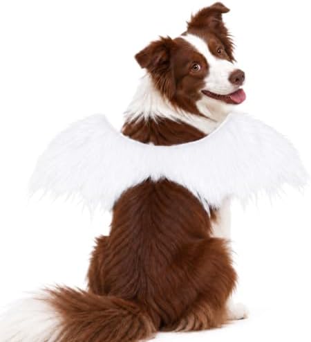 Pet Halloween Wings for Dogs & Cats, Adjustable Angel Devil Costume by SHERCHPRY