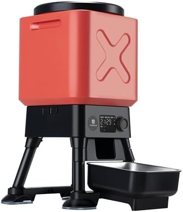 14L Automatic Dog Feeder for Large Breed – Extra Large Capacity, Anti-Blockage, Timed Auto Dog Food Dispenser, Dual Power Supply, Stainless Steel Bowl