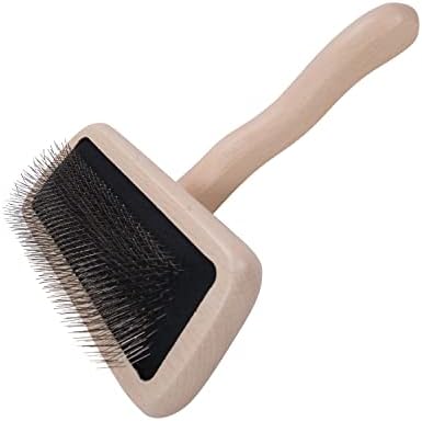 Chris Christensen Slicker Brush for Dogs, Groom Like a Professional, Ideal For All Coat Types, Remove Shedding Coat, Tangles and Dead Undercoat, 17 mm Stainless Steel Pins, Medium by ChrisChristensen