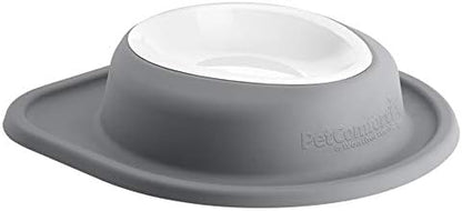 WeatherTech Single Low Pet Feeding System w/Plastic Dog/Cat Bowls - 32 oz (4 Cups) Dark Grey (PSL3203DG)
