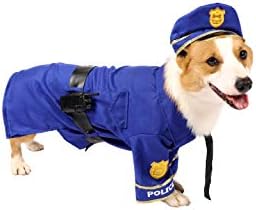 Spooktacular Creations Halloween Dog Pet Police Costume Shirt with Belt, Handcuffs, Walkie Talkie for Halloween Dress-up Party, Role Play, Carnival Cosplay, Holiday Decorations Clothes (Large) - Image 3