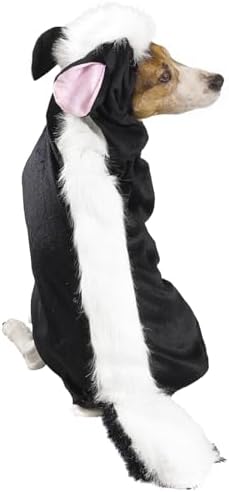 Halloween Dog Skunk Costume Funny Cute Halloween Clothes for Pet Dogs (Black, L) by Unknown