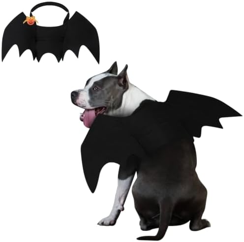 Dog Bat Costume Dog Halloween Costume Dogs Bat Wings with Pumpkin Bell by Coppthinktu