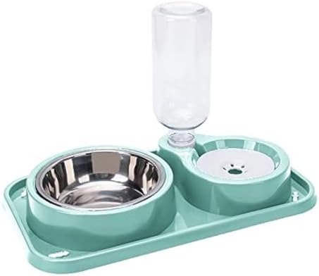Love Dream Double Dog Cat Bowls, Anti-Slip Pet Food and Water Bowl Set