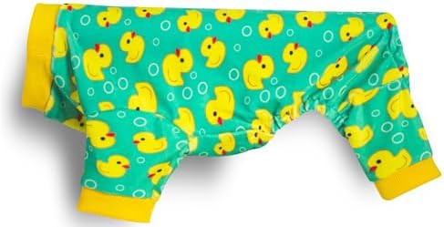Paiaite Dog Pajamas Onesie: Comfortable Four-Legged Apparel for Small, Medium, & Large Dogs, Polyester Material for Comfort, Wrinkle Resistance, Moisture Wicking, and Stretchiness Yellow Duck XL - Image 2