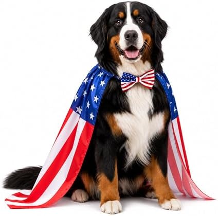 Halloween American Flag Cape Halloween Dog Costume for XLarge Pets by Unknown