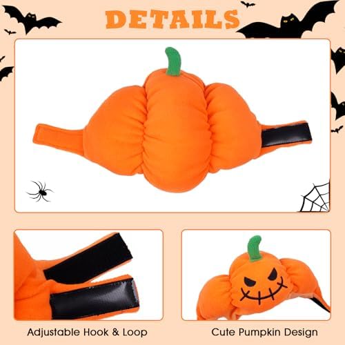 FUAMEY Dog Pumpkin Costume, Pet Halloween Costumes Coat Hat Set - Image 3