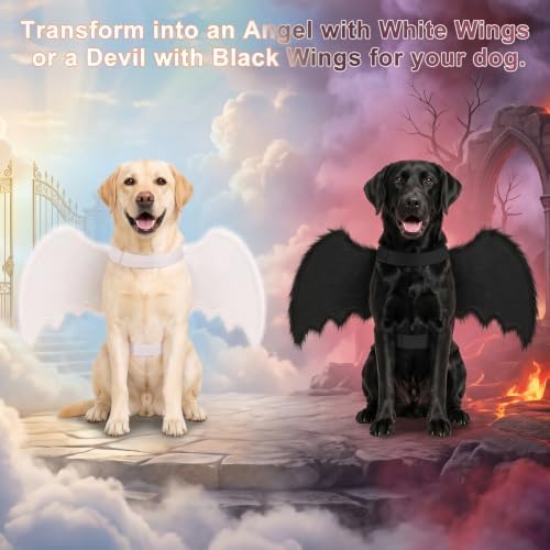 Gimilife Dog Wings Costume, Dog Halloween Costumes - Image 2