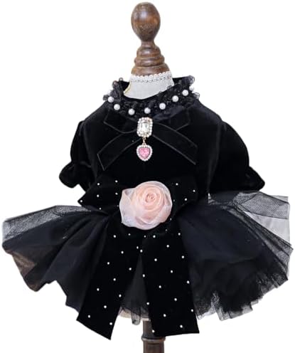 Fashion Sweet Puppy Dog Blingbling Princess Skirt Pet Dog Lace Cake Camisole Tutu Dress K-Black XS by MaruPetyourkidsfriends