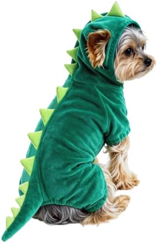 Dog Halloween Costumes Dog Dinosaur Costume Hoodie Pajamas for Dogs by Unknown