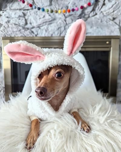 Fitwarm Halloween Sheep Dog Costumes, Funny Clothes for Small Dogs Boy Girl, Pet Apparel, White, Pink, Medium - Image 2
