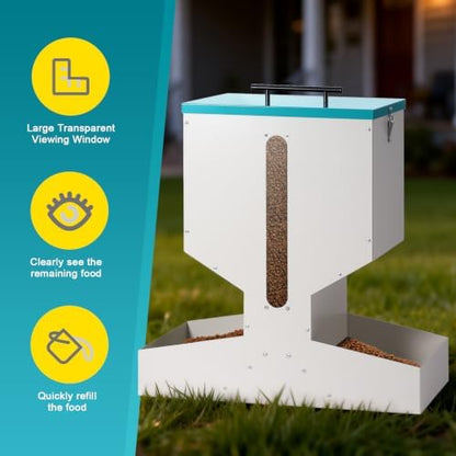 60L Automatic Dog Feeder for 2 Large Breed Gravity Dog Feeder