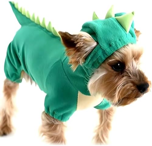 NACOCO Dog Dinosaur Design Costume Green Pet Clothes for Medium & Large Dog (Green, S) - Image 2