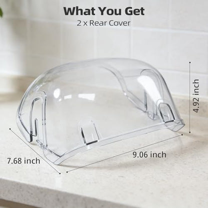 2 Pcs Rear Cover for Automatic Microchip Cat & Pet Feeder