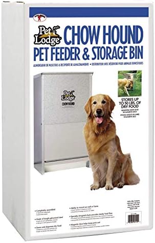 Little Giant CH50 Chow Hound 50-Pound Heavy-Gauge Steel Dog Feeder, 4-Pack