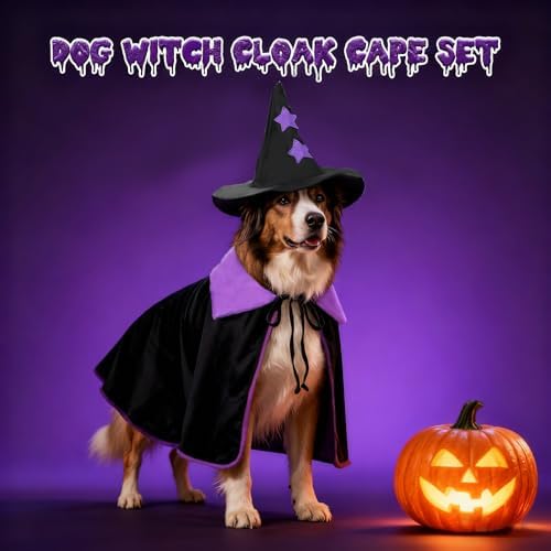 YUEPET Extra Large Dog Witch Costume Set, Halloween Cloak Hat for Big Dogs - Image 6