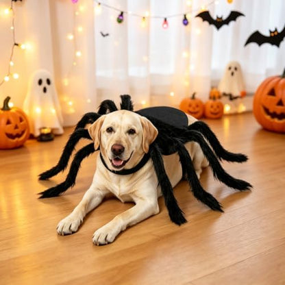 Halloween Spider Costume for Dog, Halloween Pet Costume Halloween Decorations, Spider Decor Halloween Party Supply, Spider Cosplay Costumes with Adjustable Velcro for Small Medium Dogs and Cats - Image 2