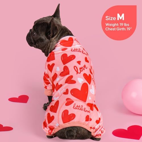 KYEESE Velvet Dog Pajamas Soft Onesie for Daily Wear, Heart - Image 4