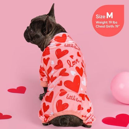 KYEESE Velvet Dog Pajamas Soft Onesie for Daily Wear, Heart - Image 4