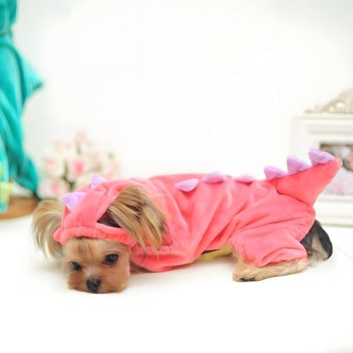 NACOCO Dog Dinosaur Design Costume Green Pet Clothes for Medium & Large Dog(Pink, 4XL) - Image 3